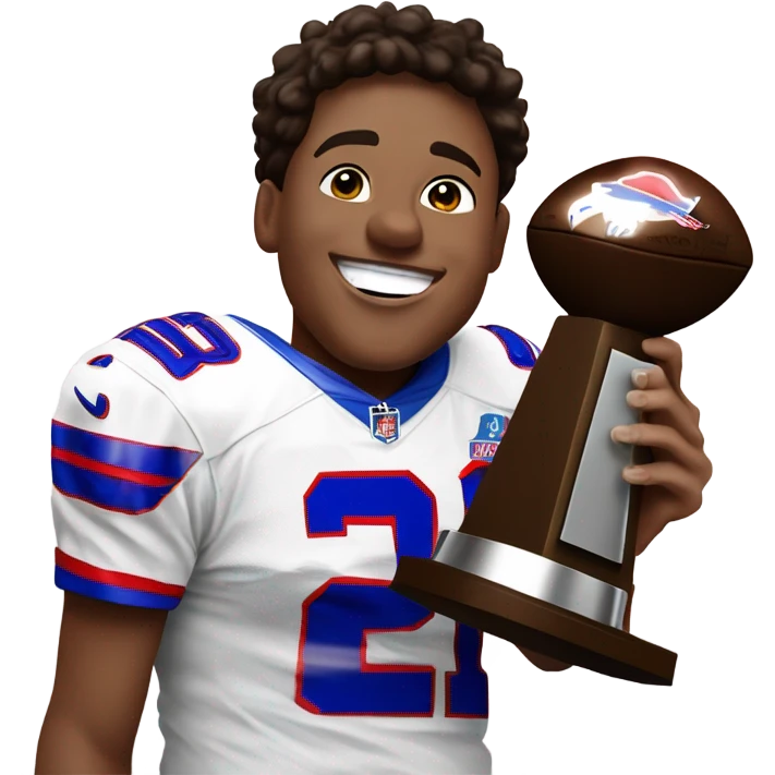 Josh Allen Bills kissing trophy  emoji