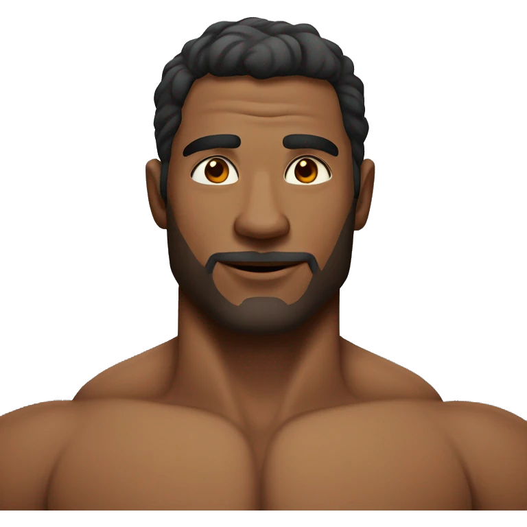 Very muscular man no shirt emoji