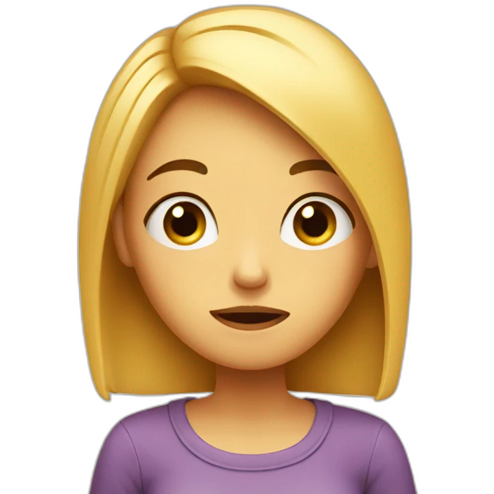 Bored Hungry girl emoji