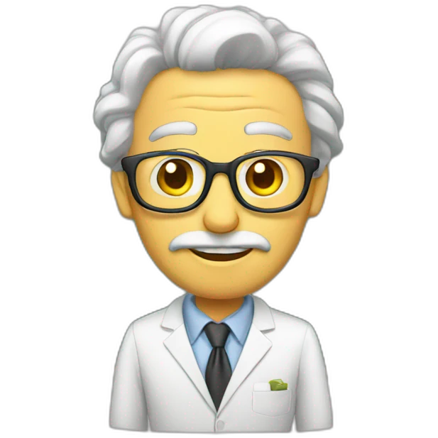 A funny professor teaching emoji