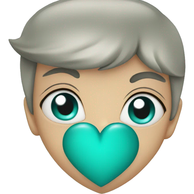 Teal heart emoji
