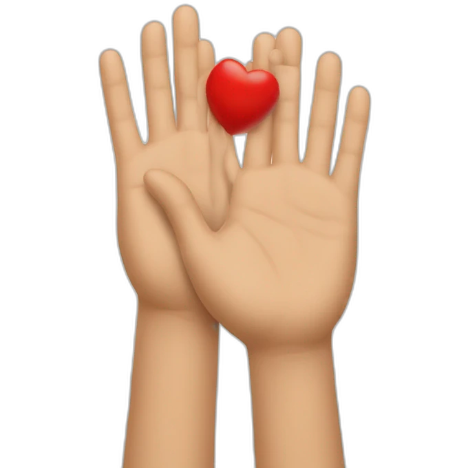 Deux mains faisant le signe jul emoji