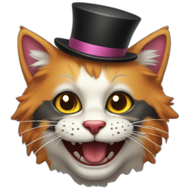 Cat clown emoji