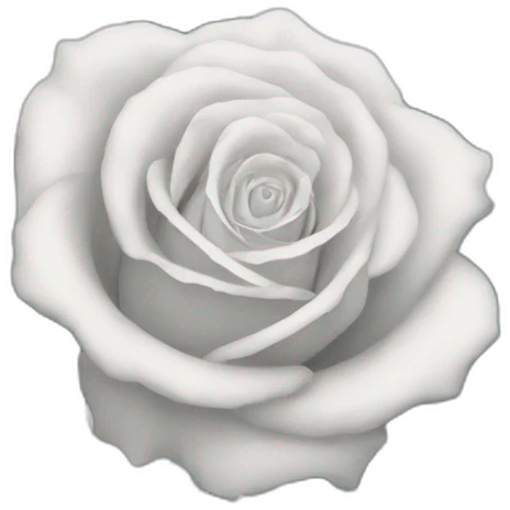 A blue rose with the trendy emoji