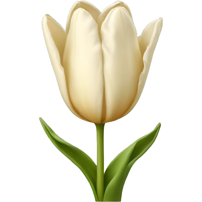 Cream colored tulip emoji
