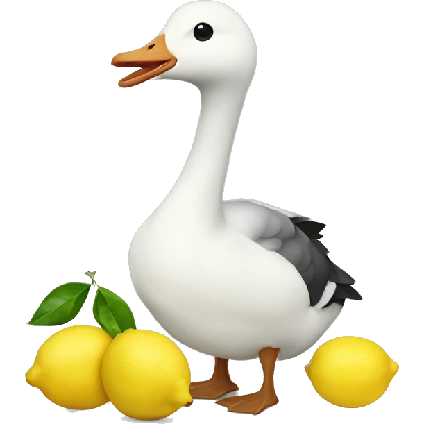 Goose and lemons emoji