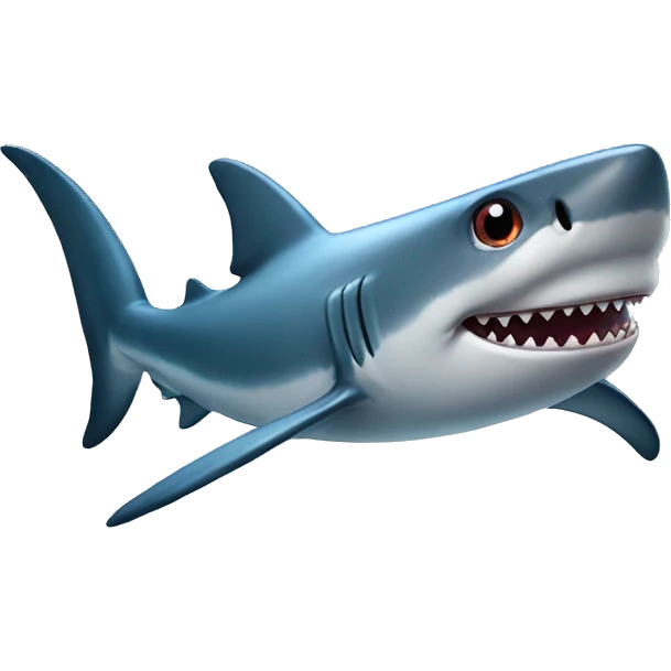Shark with star eyes emoji