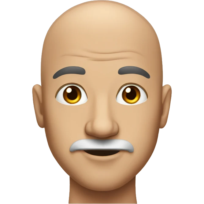 Bald man with pointy nose emoji