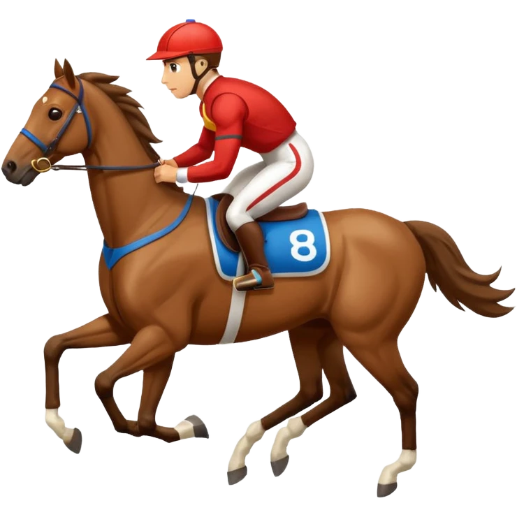Race track horse emoji