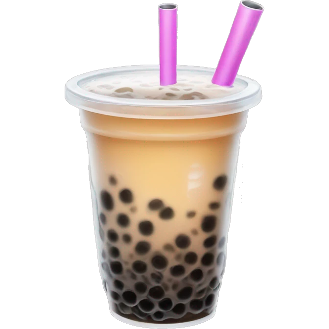 Bubble tea with metal cup emoji