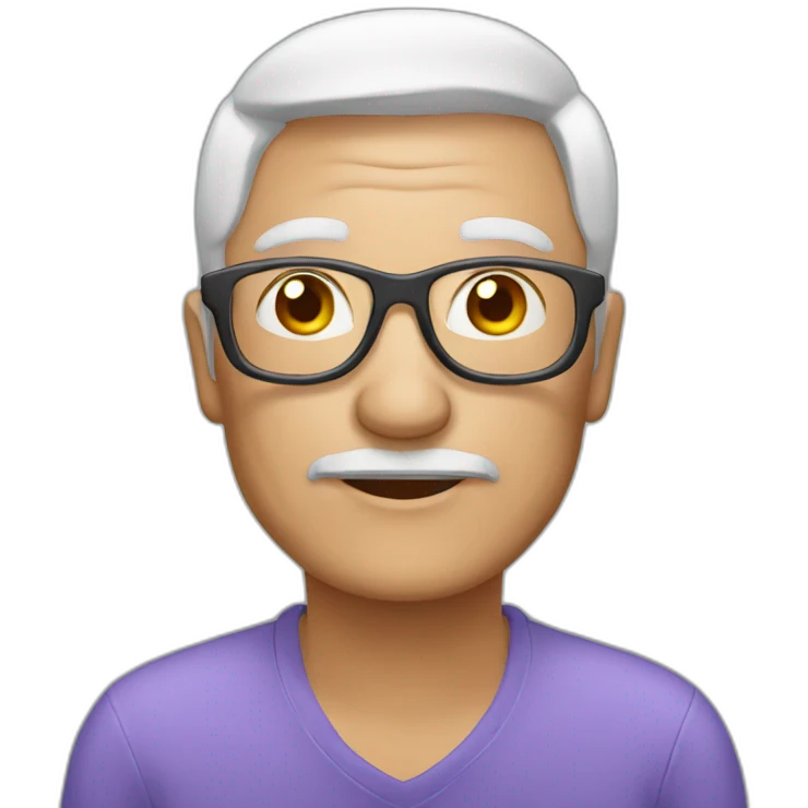 older adult with visual impairment emoji