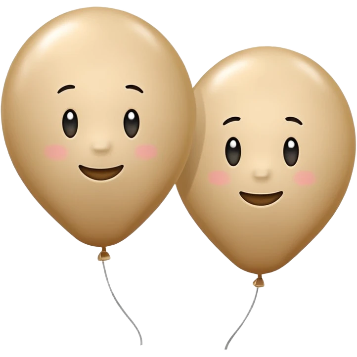 Two beige balloons emoji