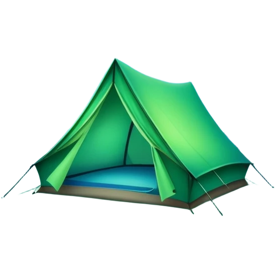 tent under aurora borealis night sky emoji