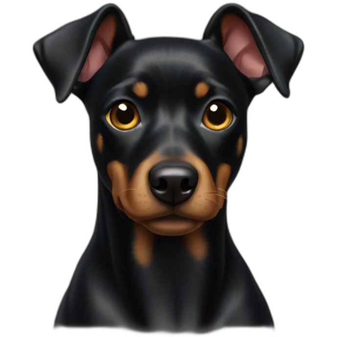 Black pinscher mini old emoji