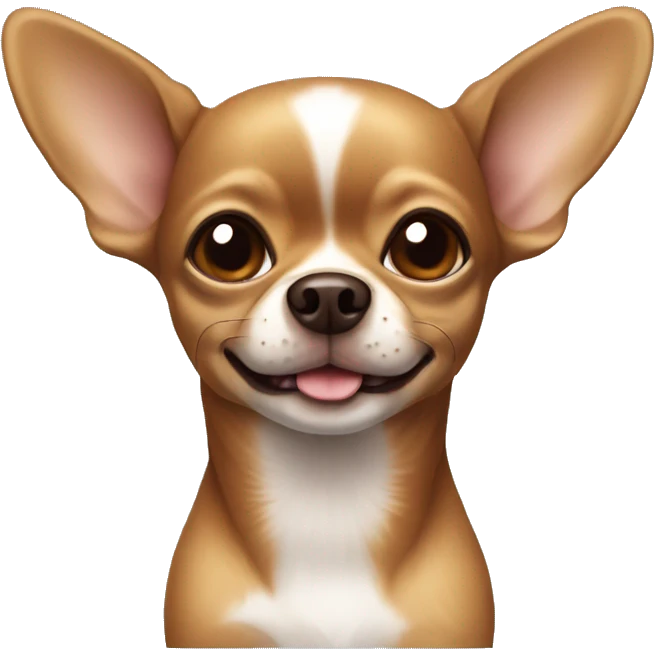 Brown chihuahua with blep  emoji