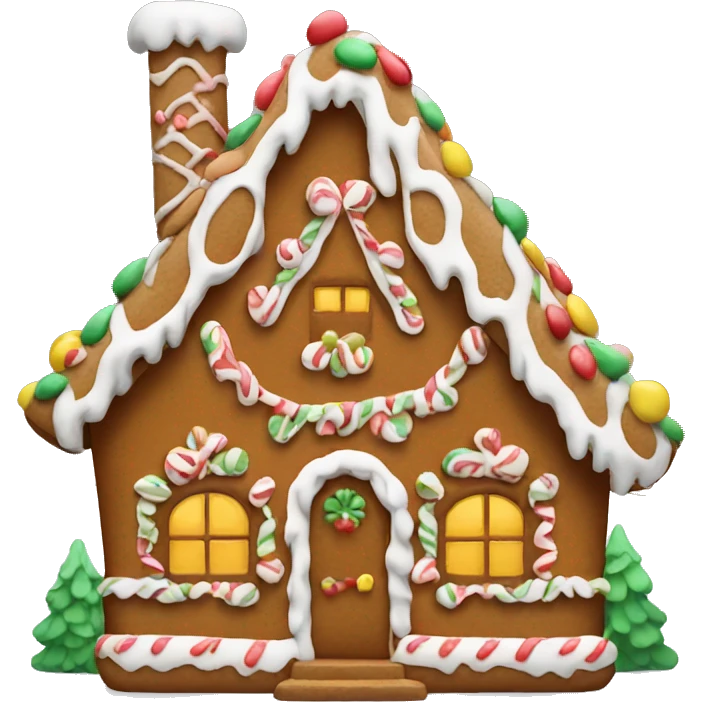 gingerbread house emoji