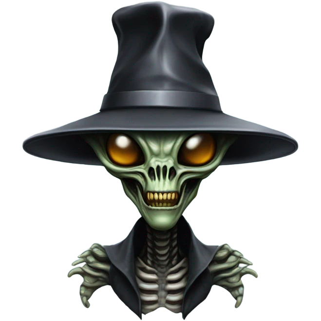Alien xenomorph with Pimp Hat emoji