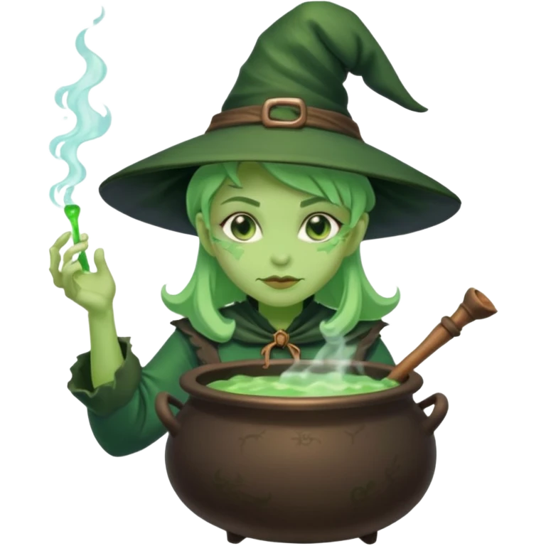 green witch cooking potion emoji