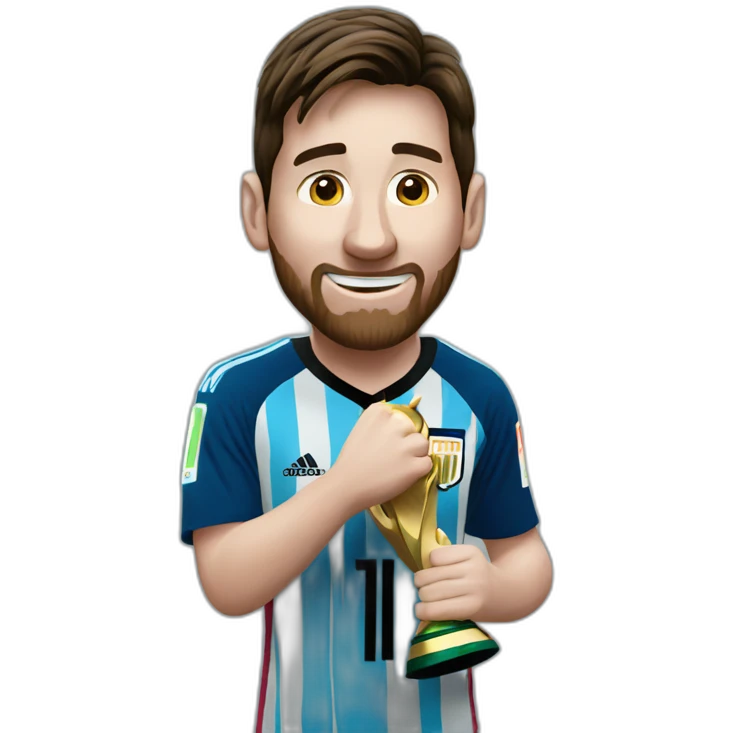 Messi winning the world cup  emoji