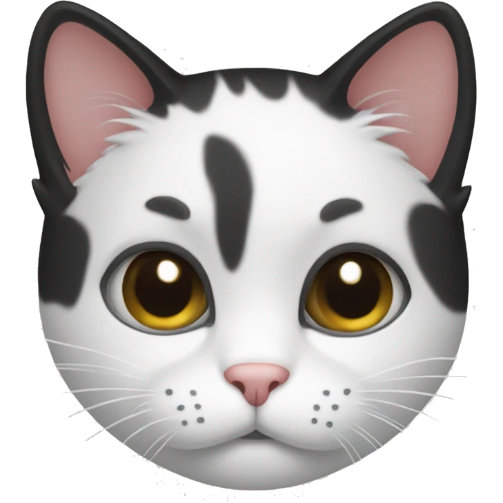 Black and white cat emoji