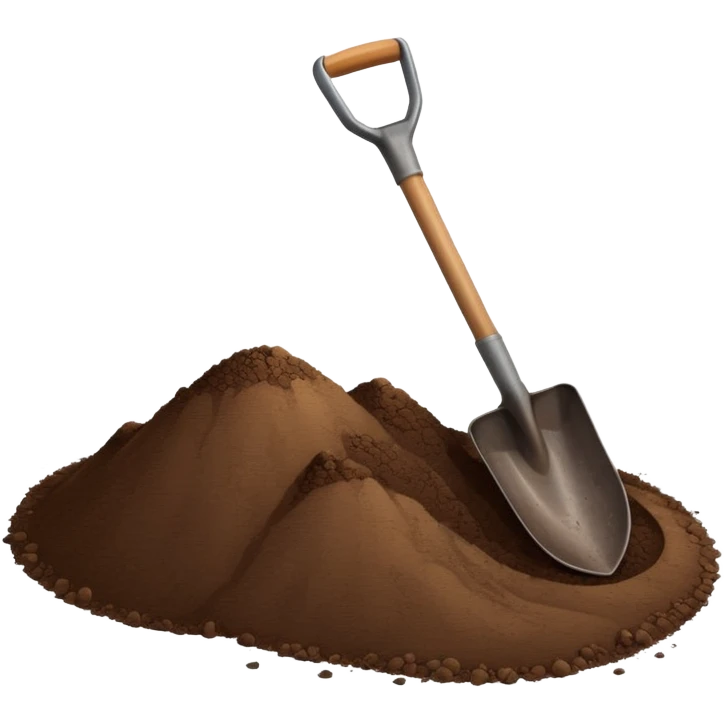 shovel digging into ground emoji