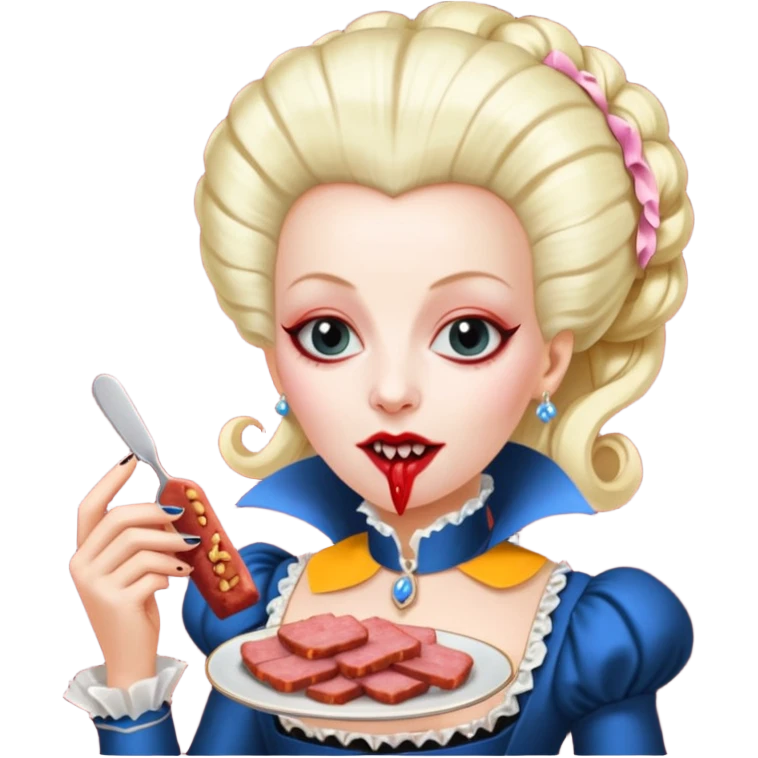 marie antoinette vampire eating spam meat emoji