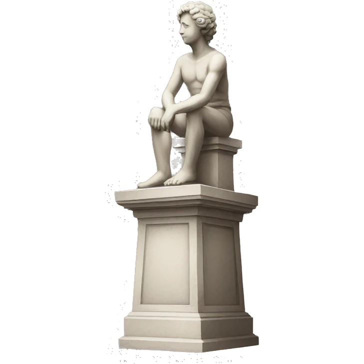 Silencio y estatua emoji
