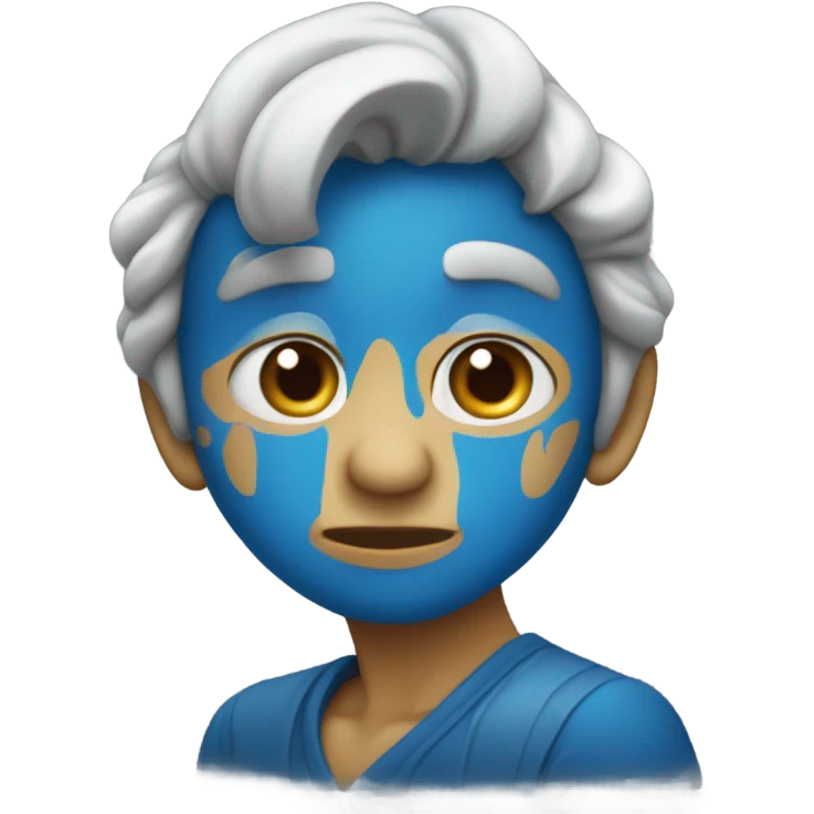 Moño azul  emoji