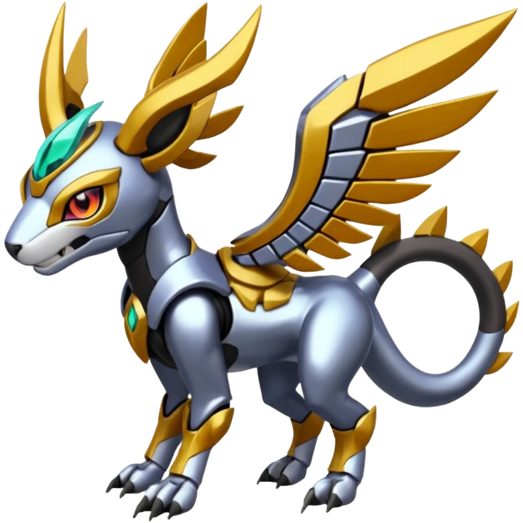 Meloetta-Wargreymon-Vernid-Protogen-Pokémon-Digimon-Fakémon-fusion-hybrid-creature emoji