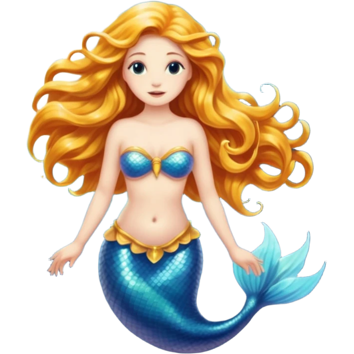 پری دریایی و ماه emoji