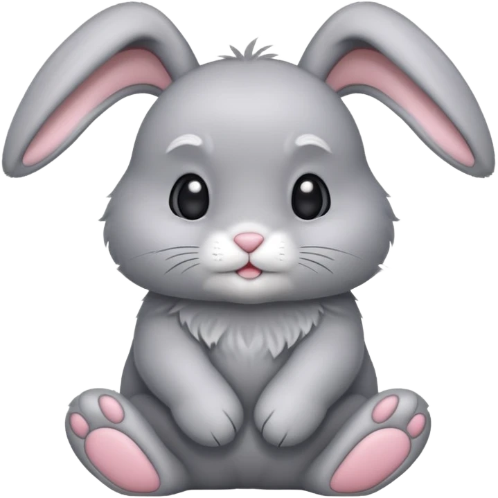 Grey bunny emoji