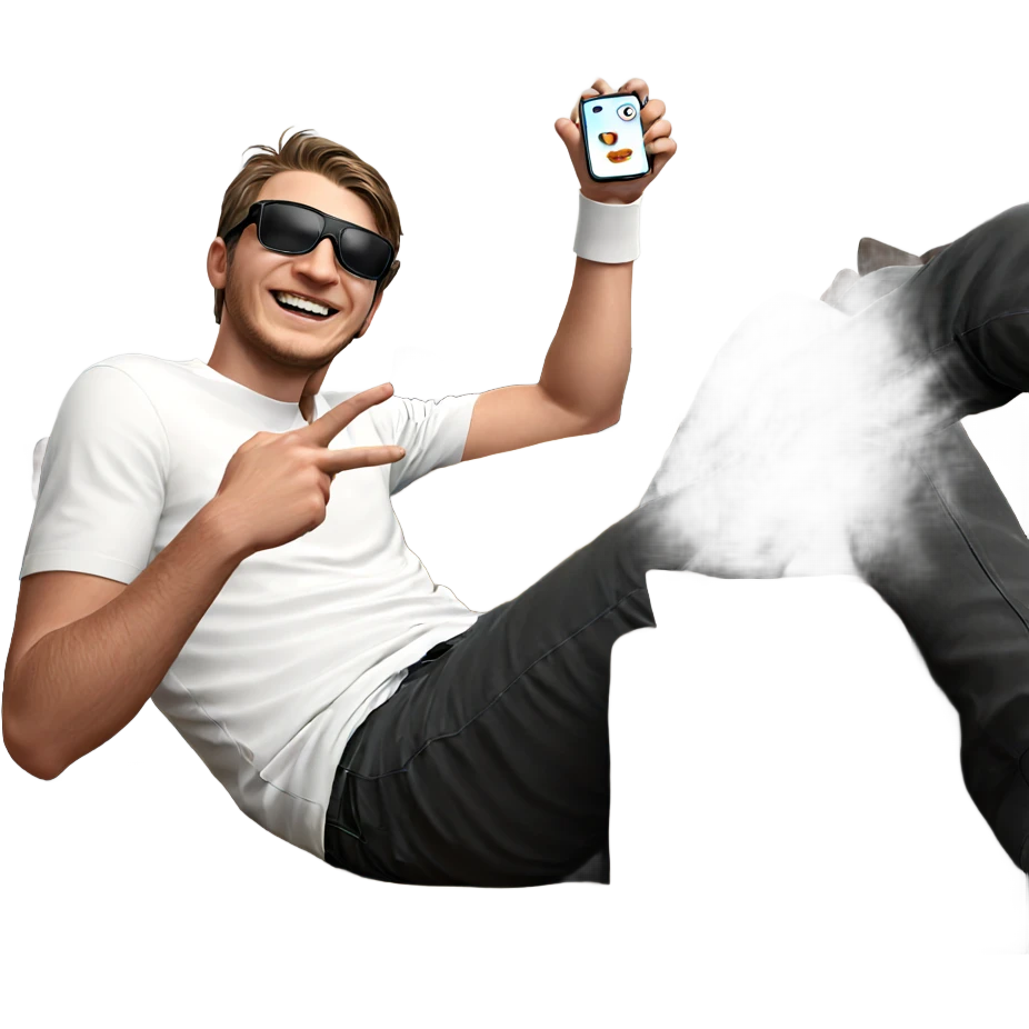 smiling boy on couch emoji