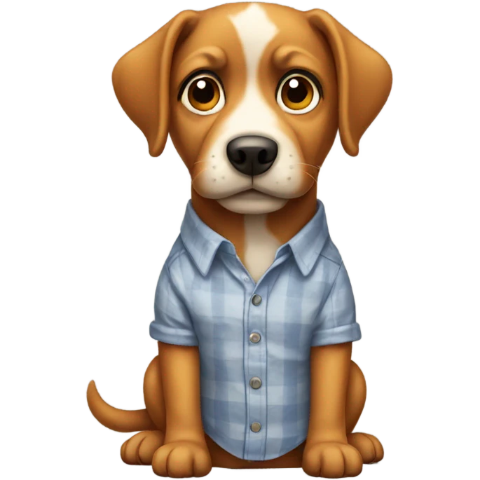 A dog wearing a shirt emoji
