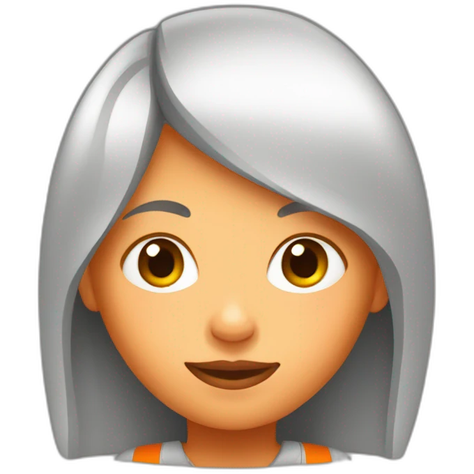 Fille en tenu de prisonnière orange  emoji