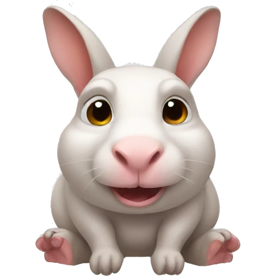 rabbit with pig hooves emoji