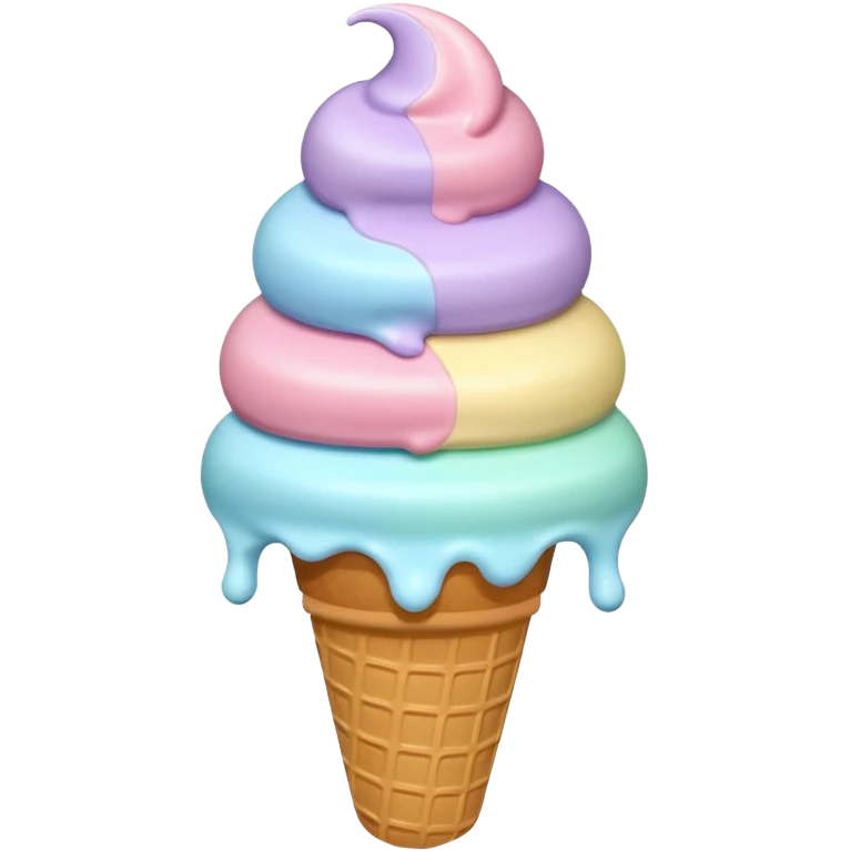 3d ice cream emoji