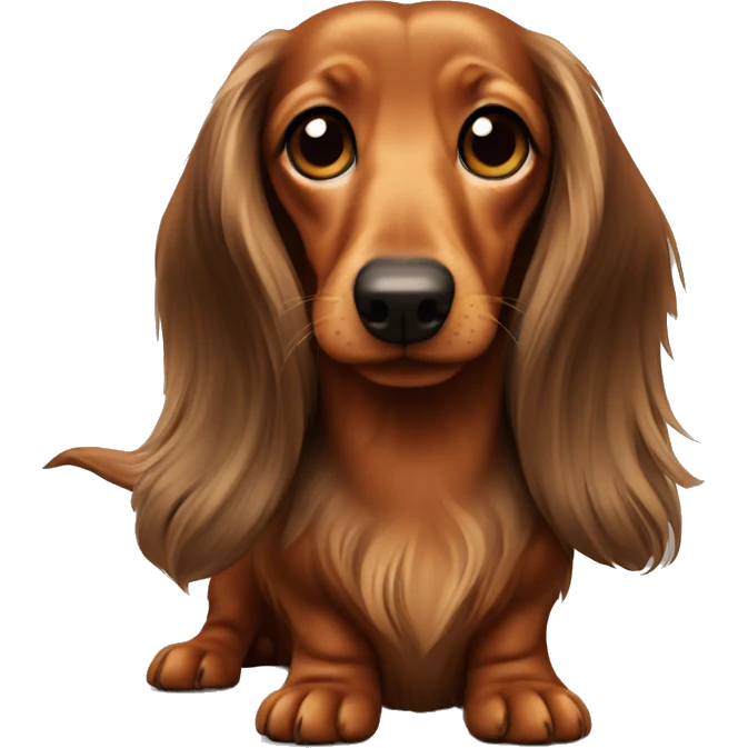 Long haired dachshund  emoji