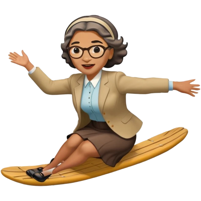 Rosa Parks jumping over a river emoji
