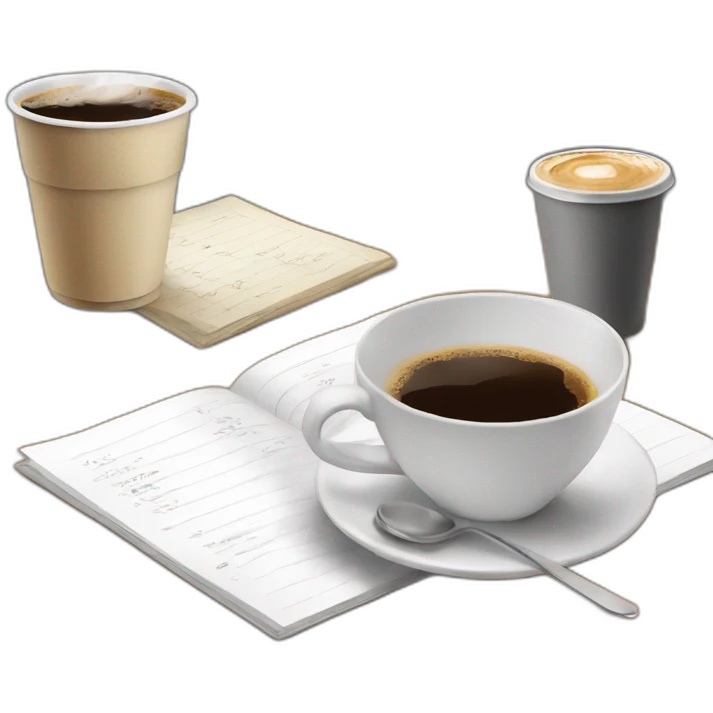 Exams and coffe emoji