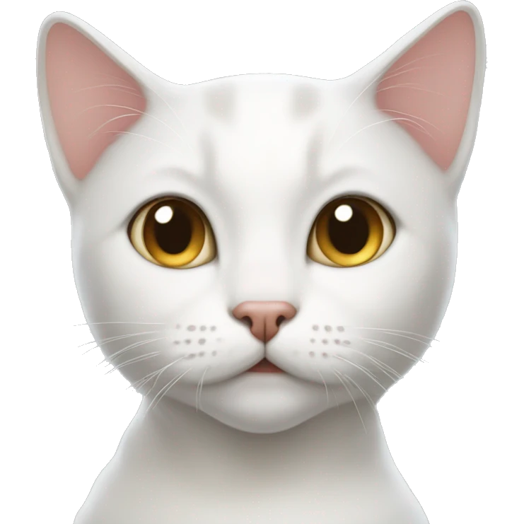 Shorthair white cat emoji