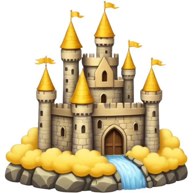 cloud yellow castle emoji