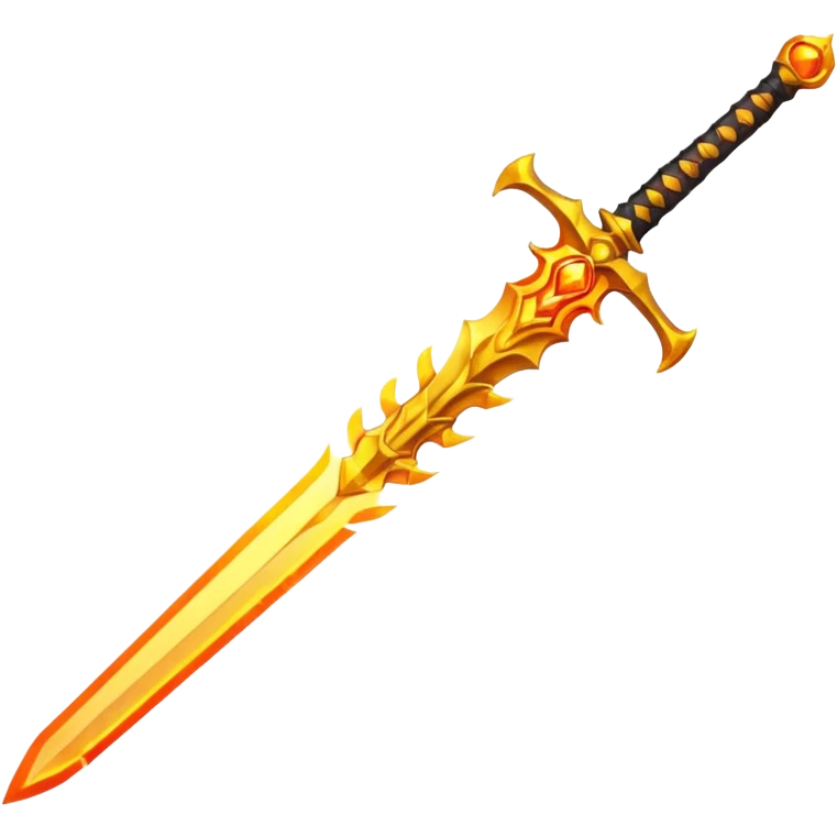 Fiery sword emoji