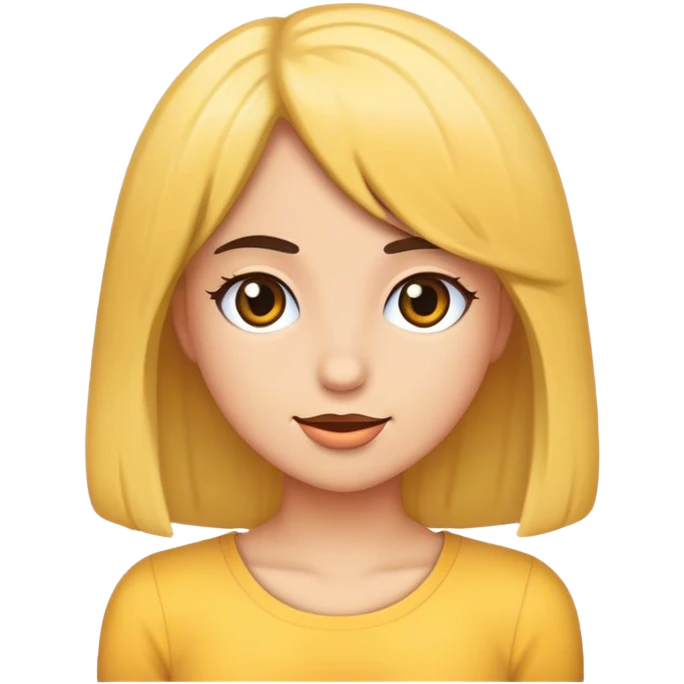 Una chica con peluca emoji