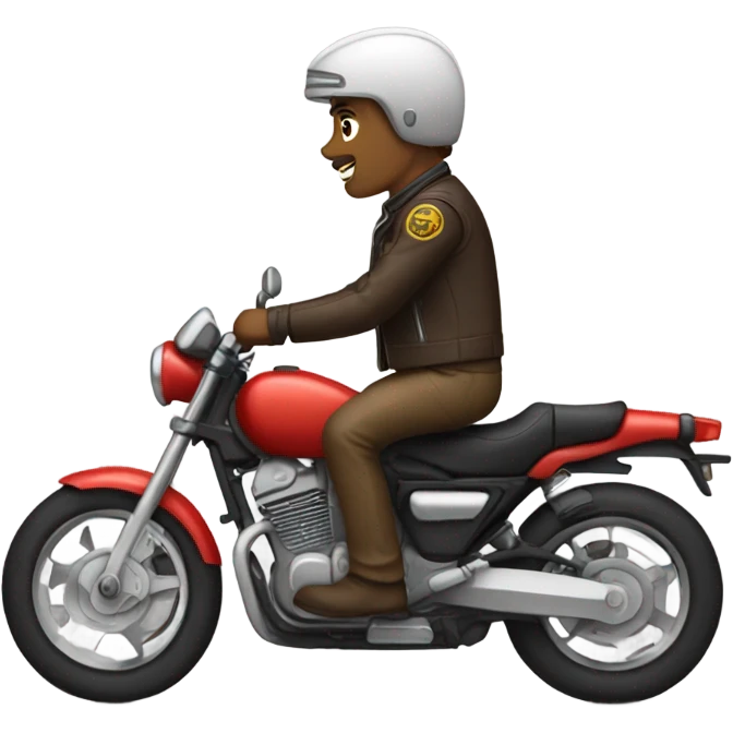 Daniel Larson riding a motorcycle  emoji