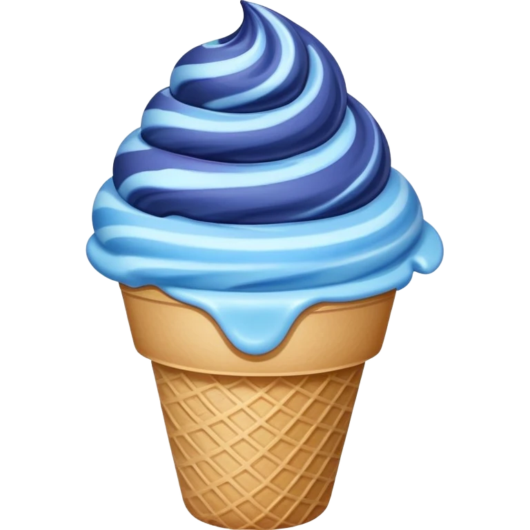 Blue Fuji berry ice cream emoji