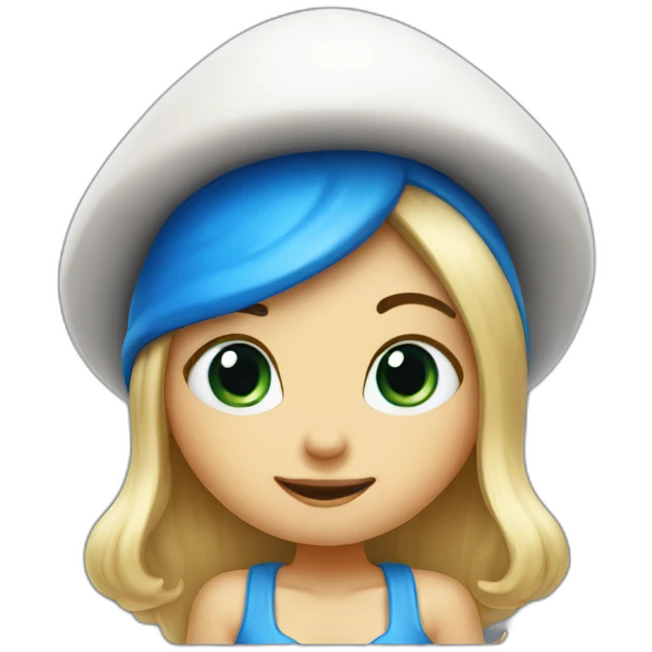 mushroom-Smurf-girl emoji