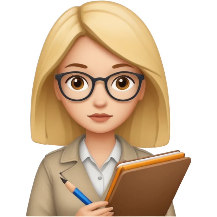 woman designer with sketchbook and pencil emoji
