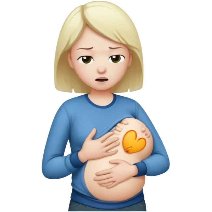  tummy cramps guy  emoji