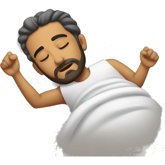 Arabic man sleeping in bed emoji