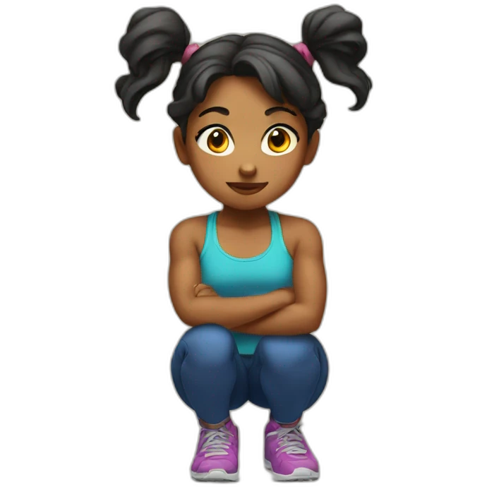 Squat girl emoji